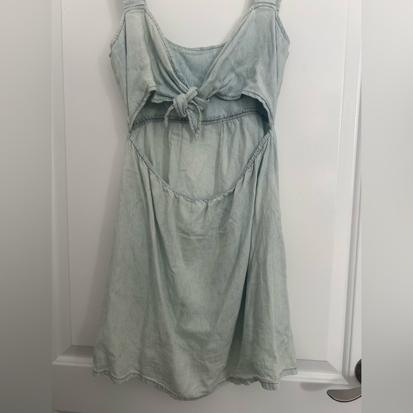 SHOW ME YOUR MUMU Revolve chambray Tana Chambray Babydoll Mini Dress size small - Picture 8 of 12